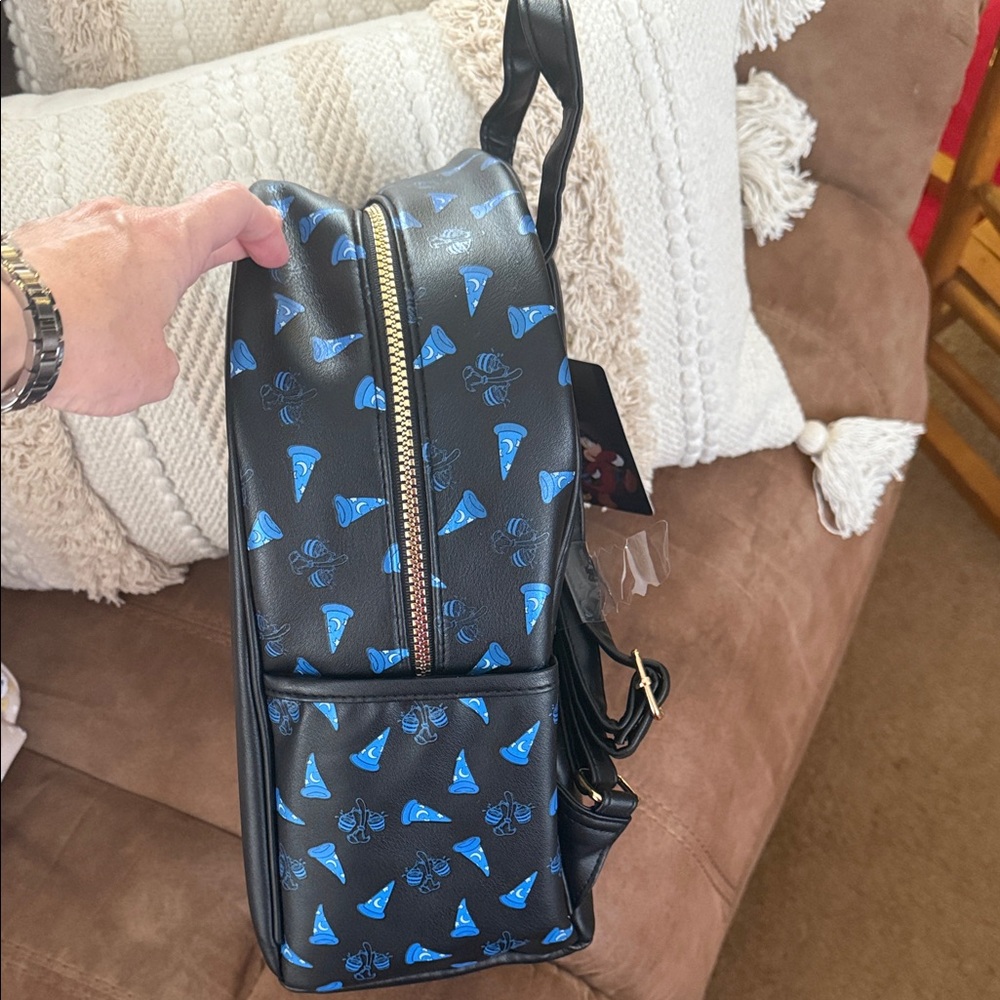 Disney Fantasia Backpack with Blue and Gold Accents - Picture 2 of 6